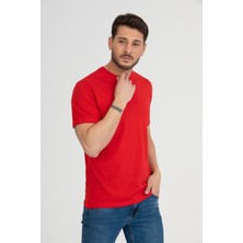 Flits Bisiklet Yaka T-Shirtkırmızı