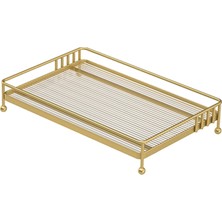 Baoblaze Banyo Vanity Tepsisi Makyaj Organizatörü Parfüm Losyonu Banyo Tezgahı Tek Katman (Yurt Dışından)