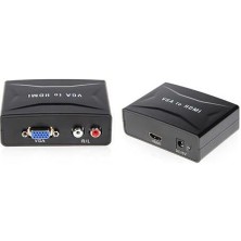 Bastore VGA To HDMI Ses Çıkış Destekli Çevirici Dönüştürücü Adaptör