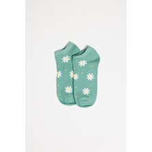 Katia & Bony Desenli Kız Çocuk Patik Çorap Yeşil