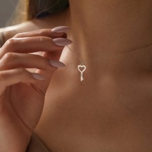 Nida Jewelry 925 Ayar Gümüş Anahtar Isim Kolye