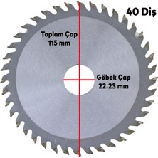 Badem10 Testere Spiral Ağaç Ahşap Sunta Kesme Testeresi 115 mm 40 Diş (2 Adet)