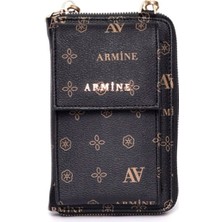 Armine 265 Bayan Çanta Siyah Baskılı Siyah
