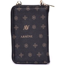 Armine 265 Bayan Çanta Siyah Baskılı Siyah