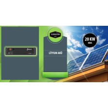 On Grid Lityum Hibrit 24 Kw Kva Trifaze Solar Güneş Paneli Paket Sistemi