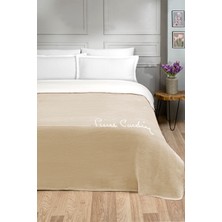 Pierre Cardin Pamuk Battaniye Logo Çift Kişilik Cappucino