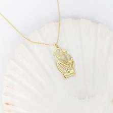 Nida Jewelry 925 Ayar Gümüş Anne Bebek Isim Kolye