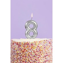 Le Mabelle Gümüş  8 Rakamı Mum