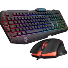 Everest KM-6168 Formula Combo USB 3 Makro Tuşlu Rgb Aydınlatmalı Q Gaming Oyuncu Klavye Mouse Set