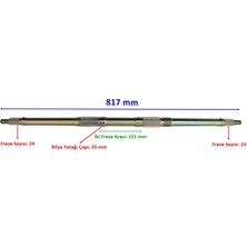 Atv AU200 Arka Aks 817 mm Tek Yivli Bilya Yatağı 35 mm 24 Freze Öm