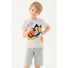 Space Jam Erkek Çocuk T-Shırt K.bej Melanj