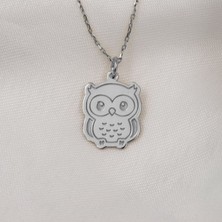 Nida Jewelry 925 Ayar Gümüş Sevimli Baykuş Kolye