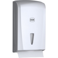 Vialli K21M Banyo Mutfak Lavabo Pratik Z Katlı Kağıt Havlu Dispenseri Kapasite 400 Kağıt Gri