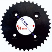 Honda Innova Uyumlu Arka Dişli 420-37T Iç 58 mm Öm Siyah