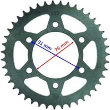 Yamaha Arka Dişli 428-43T Iç 76 mm 6 Delikli Uyumlu Ys 125 MT-125 Öm