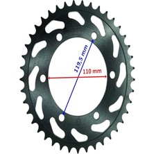Yamaha Uyumlu R25 Mt-25 Arka Dişli 520-41T Iç 110 mm 6 Delikli Öm