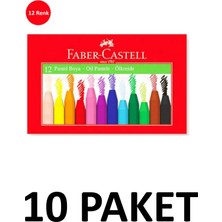 Faber-Castell 10 Paket  Karton Kutu 12 Renk Pastel Boya