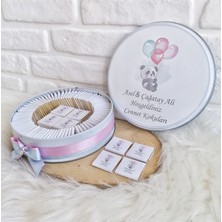 Bunnyball Chocolate 200 Adet Panda Temalı Isme Özel Kiz-Erkek Bebek Hediyelik Çikolata