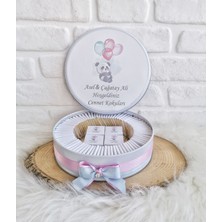 Bunnyball Chocolate 200 Adet Panda Temalı Isme Özel Kiz-Erkek Bebek Hediyelik Çikolata