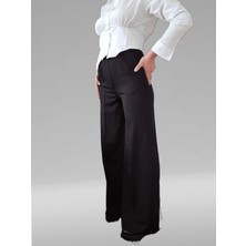 En Trend Moda Bol Kesim Siyah Pantolon - 10019