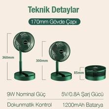 Coofbe 3 Modlu Dokunmatik Oynar Başlıklı Taşınabilir Şarjlı Masaüstü Vantilatör Fan Ev Ofis Masaüstü Fan