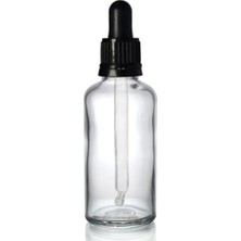 Paradise Şeffaf Cam Şişe 30 ml Cam Damlalıklı 50 Adet