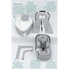 mordesign  Stars 6 Parça Babynest Set Gri