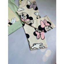 Mini Kids & Baby Kız Çocuk Minnie Mouse Baskılı T-Shirt ve Kapri Tayt Takım