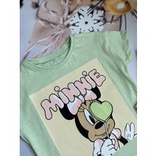 Mini Kids & Baby Kız Çocuk Minnie Mouse Baskılı T-Shirt ve Kapri Tayt Takım