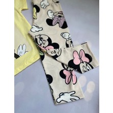 Mini Kids & Baby Kız Çocuk Minnie Mouse Baskılı T-Shirt ve Kapri Tayt Takım