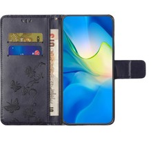 Cool-M Samsung Galaxy A24 Için 4g Baskılı Kelebek Çiçek Telefon Kılıfı Pu Deri Cüzdan Stand Telefon Kapağı Kayış (Yurt Dışından)