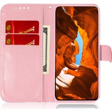 Cool-M Samsung Galaxy A24 Için 4g Pu Deri Deri Flip Cüzdan Telefon Kılıfı Göz Kamaştırıcı Çiçek Desen Stand Folio Cover (Yurt Dışından)