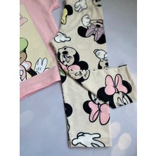 Mini Kids & Baby Kız Çocuk Minnie Mouse Baskılı T-Shirt ve Kapri Tayt Takım