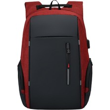 Bhdsk Laptop Çantası Çok Fonksiyonlu USB Büyük Kapasiteli Sırt Çantası (Yurt Dışından)