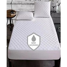 AY Home   ÇİFT  KİŞİLİK  SIVI  GEÇİRMEZ   YATAK ALEZİ    YATAK  KORUYUCU  KAPITONELİ  FİTEDD KOMPLE  GEÇMELİ   YÜZDE YÜZ  PAMUKLU  BEYAZ  RENK  160  X2000  CM  EBATINDA