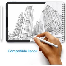 Engo Apple iPad Pro 12.9 6.nesil Paperlike Kağıt Hissi Şeffaf Ekran Koruyucu Şeffaf Mat Apple Pencil ile Uyumlu