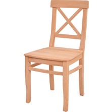 White Furniture Ahşap Kavisli Çarpı Sandalye CDL001