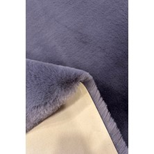 Extra Carpet Modern Tavşan Tüyü Yumuşacık Tüy Dökmez Peluş Halı Antrasit
