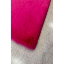 Extra Carpet Modern Tavşan Tüyü Yumuşacık Tüy Dökmez Peluş Halı Fuşya