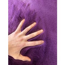 Extra Carpet Modern Tavşan Tüyü Yumuşacık Tüy Dökmez Peluş Halı Mor