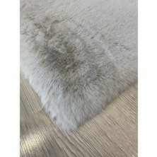 Extra Carpet Modern Tavşan Tüyü Yumuşacık Tüy Dökmez Peluş Halı Gri