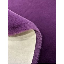 Extra Carpet Tavşan Tüyü Post Kesim Premium Kalite Tüy Dökmez Halı Mor
