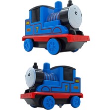 PopŞeker Thomas Tren Sesli Müzikli Işıklı Sürtmeli Thomas Tren 12X8CM. Mavi