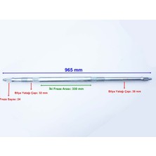 Atv Cazador Aks 965 mm Bilya Yatağı 30-32 mm 24 Freze Öm
