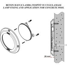 Nozbart Işıl LED Havuz Lambası-Sıva Üstü Beyaz Çerçeve Gün Işığı LED