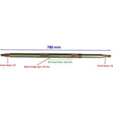 Atv Aks Vip Track 780 mm Bilya Yatağı 35 mm Tek Yivli 22 Freze Öm