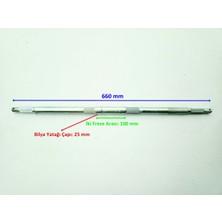 Atv Aks 660 mm Bilya Yatağı 25 mm 17 Freze Öm