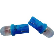 Universal T10 12V LED Ampül Mavi 2 Li