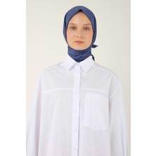 HE-QA Soft Kraş Eşarp Indigo