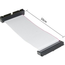 JustQuality 10cm IDE 40-Pin (ERKEK) to IDE 40-Pin (DİŞİ) 3.5 inç PATA Flat Ribbon Kablo